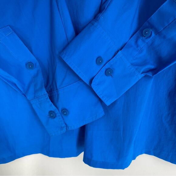 Cabelas Guidewear Shirt Mens Blue Button-Down Nylon Gorpcore Fishing Safari L - Picture 7 of 9